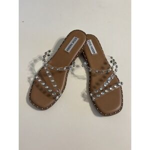 Steve Madden Clear Studded Sandals
